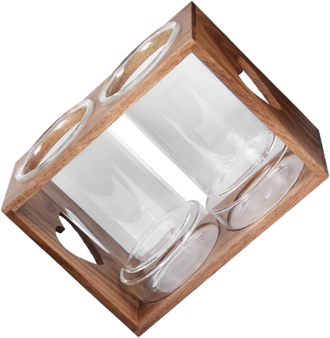 Chopstick Holder Storage Rack Wooden Drainage Organizer for Kitchen Sturdy Glass Design for Home and Restaurant Use Creative Tableware Display