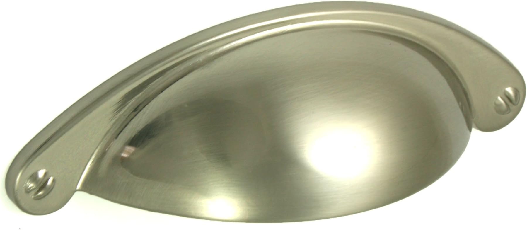10 x Brushed Nickel Shaker Style Cup Handle. Kitchen or Cupboard Handles Stainless Steel