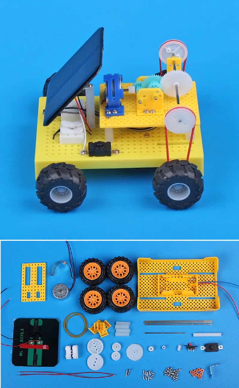 Chocozone Solar Powerder DIY Car Science Toys STEM DIY Toys for Kids Science Experiment Kit Toys for 10+ Years Old Boys and Girls (No Charging) (Solar Powered)