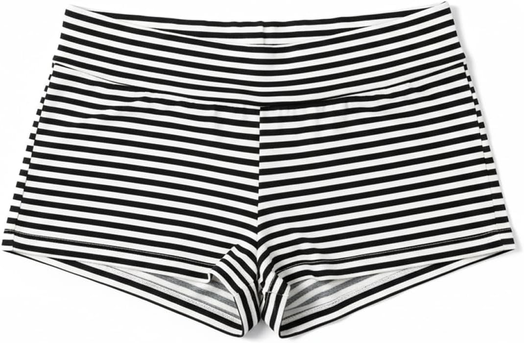 Womens Y2K Foldover Shorts Yoga Pants Zebra Print Cheetah Mini Shorts Low Rise Patchwork Stretchy Hot Pants - Image 6