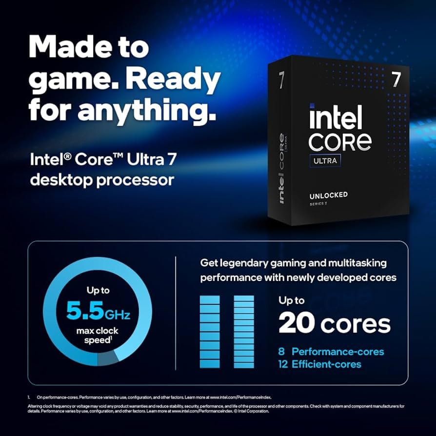 Amazon | Intel Core Ultra 7 265 デスクトッププロセッサ w/225W TDP