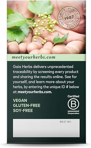 Miniatura 3 de Gaia Herbs Vitex Berry, Chasteberry, equilibrio hormonal para mujeres, cápsulas líquidas veganas, 60