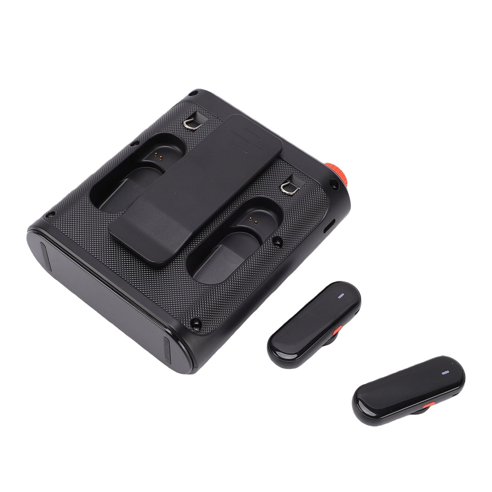 Sprachverstärker mit 2 Kabellosen Lavalier-Mikrofonen, Magnetischen Bluetooth-Ansteckmikrofonen, Tragbare Wiederaufladbare Lautsprecher, Ideal für den Unterricht (Black)