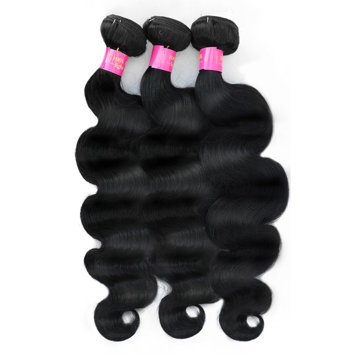 12A Body Wave Bundles Human Hair 14 16 18 Inch Human Hair 3 Bundles 100% Unprocessed Brazilian Virgin Hair For Women Extensions Quick Weave Natural Black Color