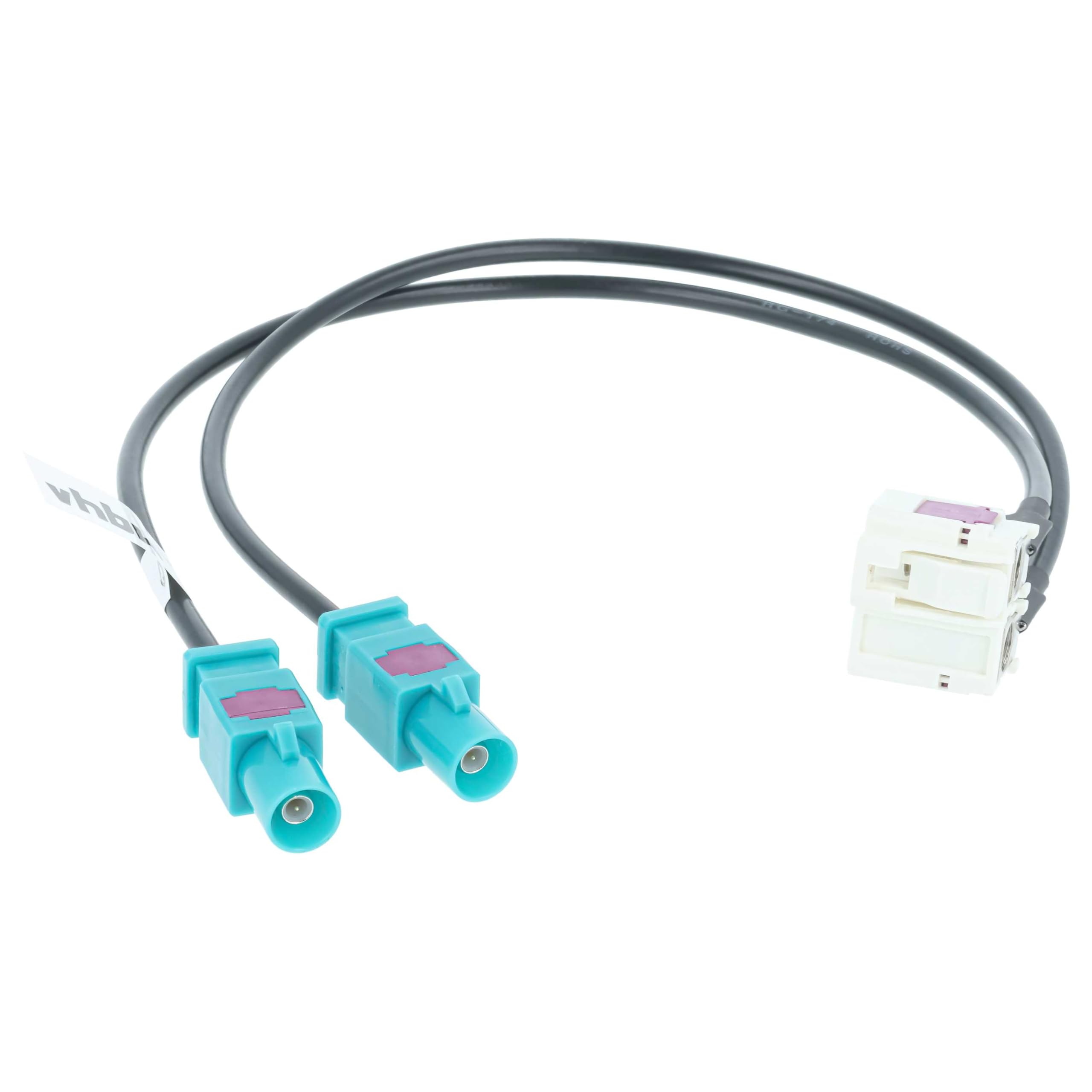vhbw adattatore per antenna a doppio FAKRA (B) compatibile con Audi VW RNS510, RNS310, RNS 510, RNS 310 autoradio, auto - Cavo adattatore, 9 cm