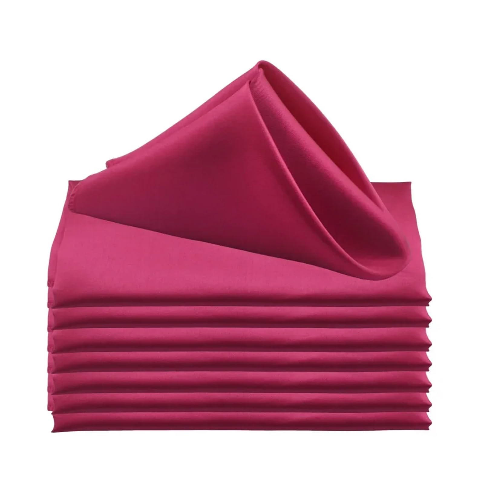 Niusabou Hot Pink Cloth Dinner Table Napkins, Satin Dinner Napkins 30Pcs Multicolor
