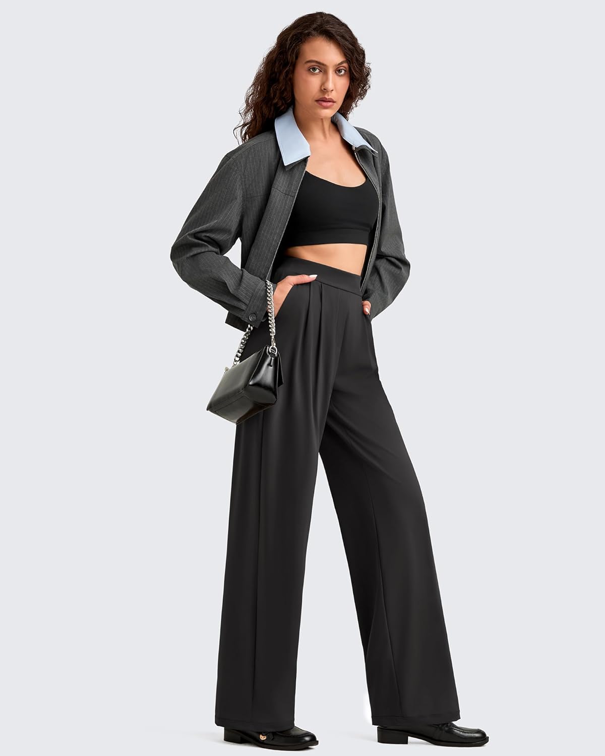 G4Free ShiftReady Women's Wide Leg Dress Yoga Pants with Pockets Dressy Casual Slacks High Waist Work Trousers - Image 5