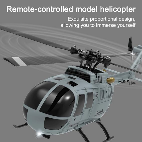 Remote Control Helicopter Altitude Hold, 2.4G 4CH BO105 Armed RC Military Aircraft Model, Flying Toy Gift for Adults (RTF/Orange)
