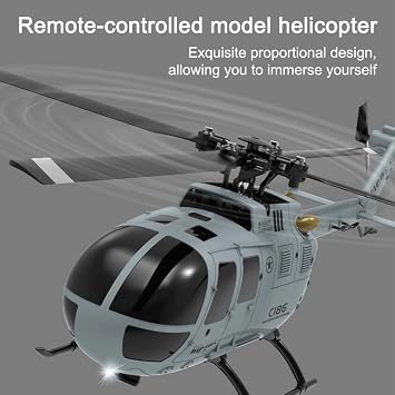 Remote Control Helicopter Altitude Hold, 2.4G 4CH BO105 Armed RC Military Aircraft Model, Flying Toy Gift for Adults (RTF/Orange)