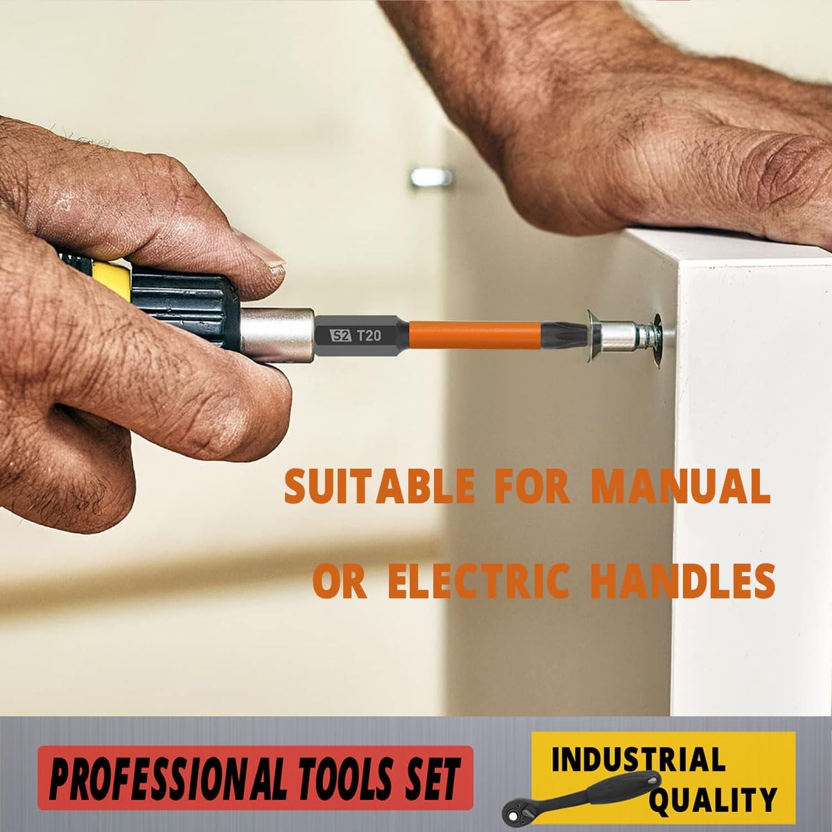 12-Piece Tamper Resistant Torx Bits Set, 60mm Impact Driver Bit Set, Drill Hex Bit Set T5 - T40