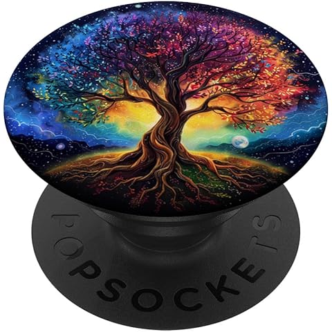 Tree Of Life Yoga Leaves Spiritual Symbol Nature Cosmic PopSockets Adhesive PopGrip