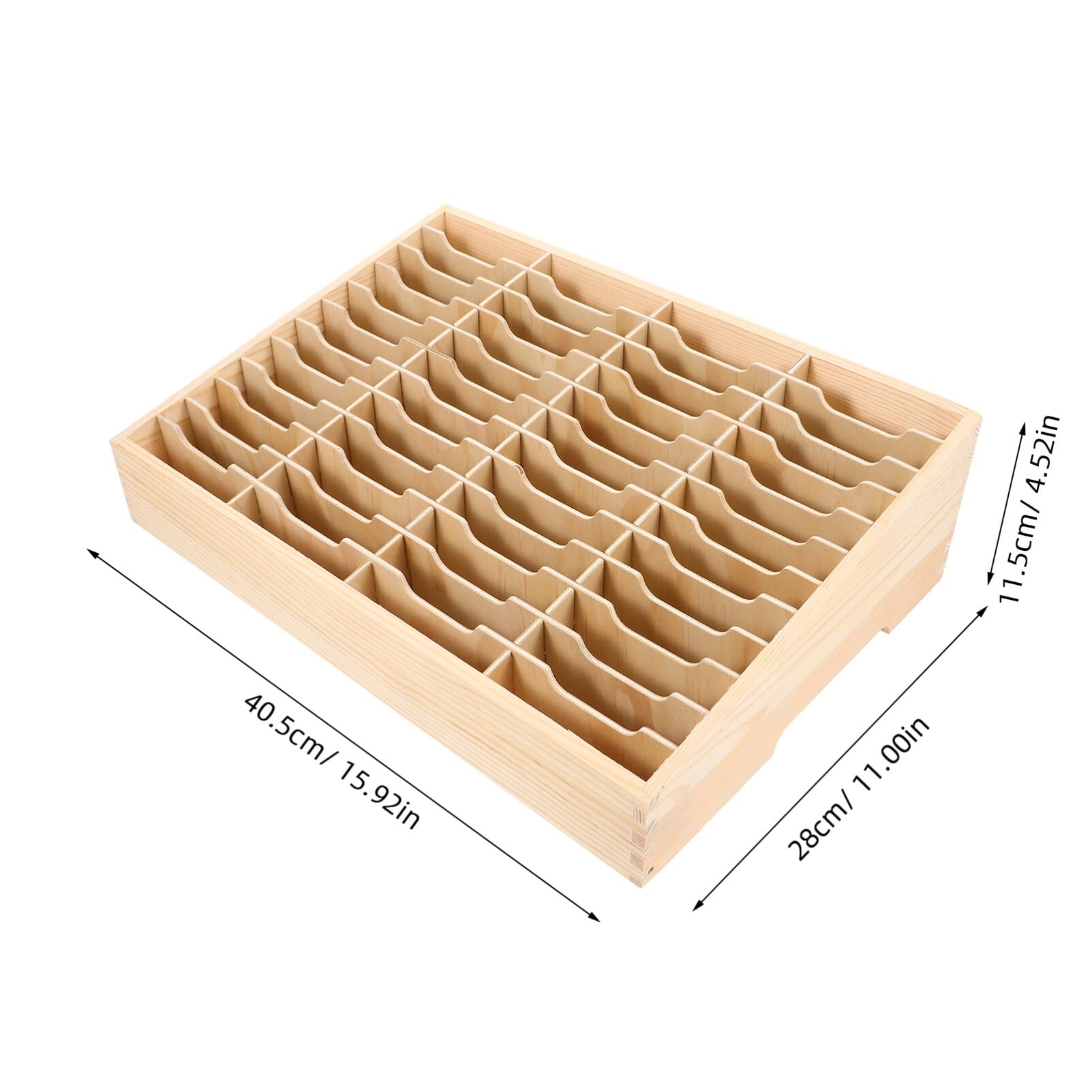 Organizador de Escritorio de Madera para Almacenamiento Clasificado Múltiples Compartimentos de Teléfonos y Objetos Pequeños Adecuado para Aula o Sala
