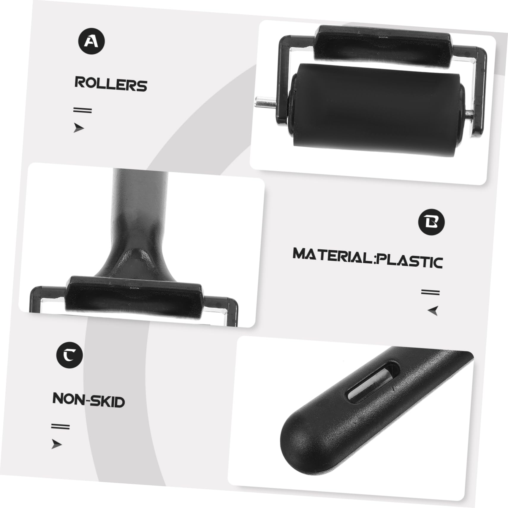 Tofficu 5 Sätze Einfache Malrolle Dekorationsrollen Tintenroller Scrapbooking Farbrolle Bastelrolle Druckrolle Holzgriff Gummi Druckrolle Innenrolle Druckrolle 2 Stück * 5