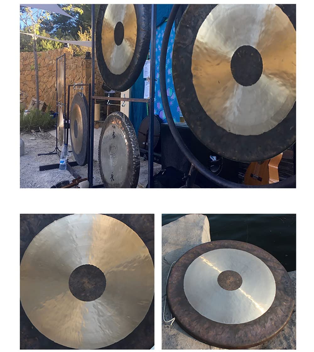 Gong Chino De Bronce, Hermosa Calidad De Lavado Brillante Y Sonido Relajante, con Mazo De Gong, Cuerda Colgante, Ideal For La Curación del Sonido, El Hogar O La Oficina (Size : 16 Inch)