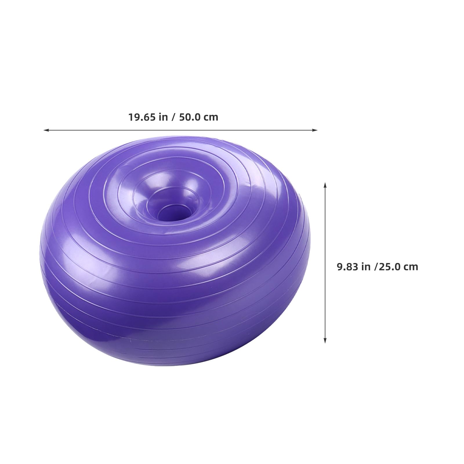 PACKOVE Pelota de Pilates con Forma de Donut, Superficie Antideslizante y Material PVC, a Prueba de Explosiones, Incluye Bomba de Aire para Ejercicios en Casa y Yoga