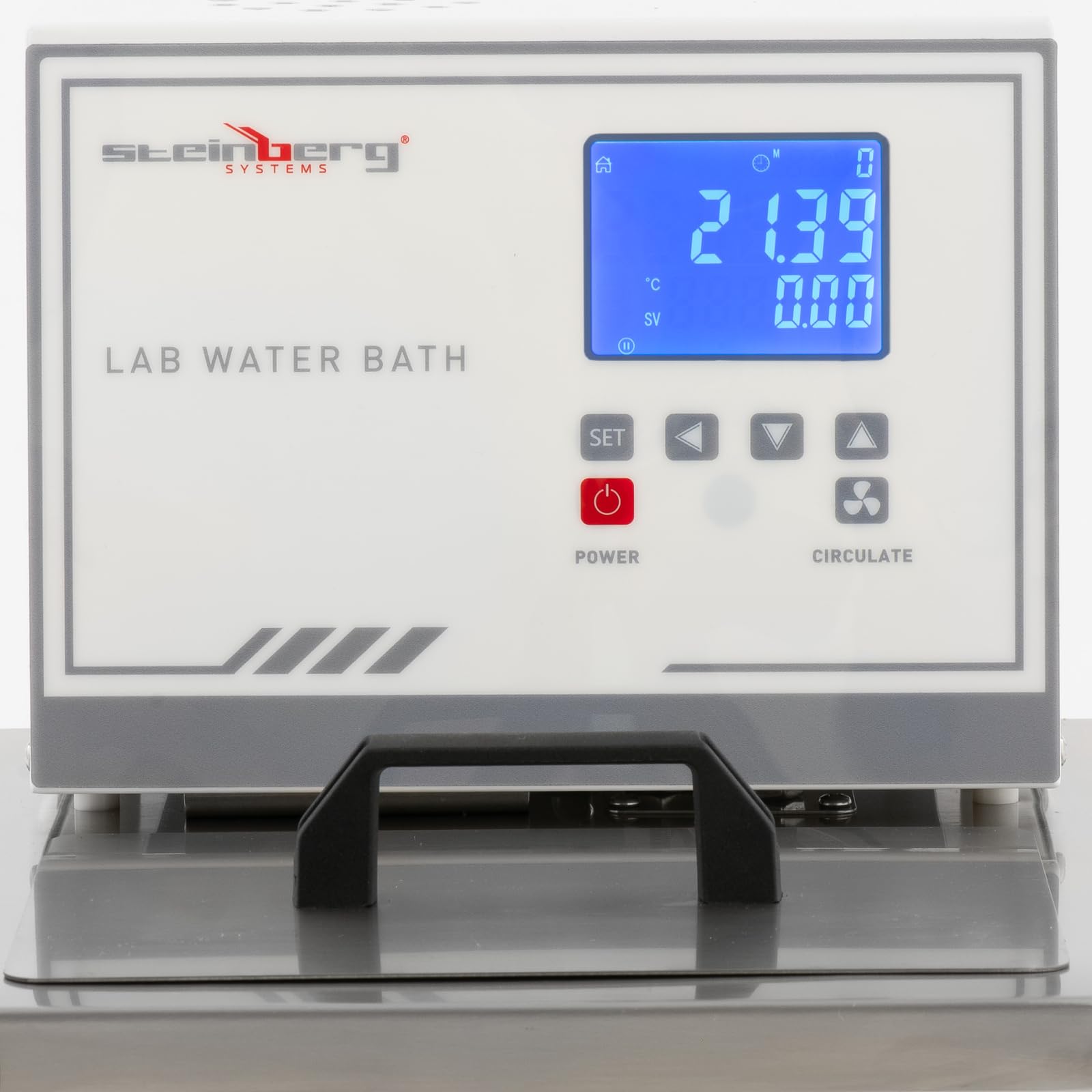 Steinberg Systems Thermostatisches Wasserbad digital 6 l -20 bis 100 °C 180 x 160 x 150 mm Labor-Wasserbad Thermostatbad Umwälzwasserbad Laborbad