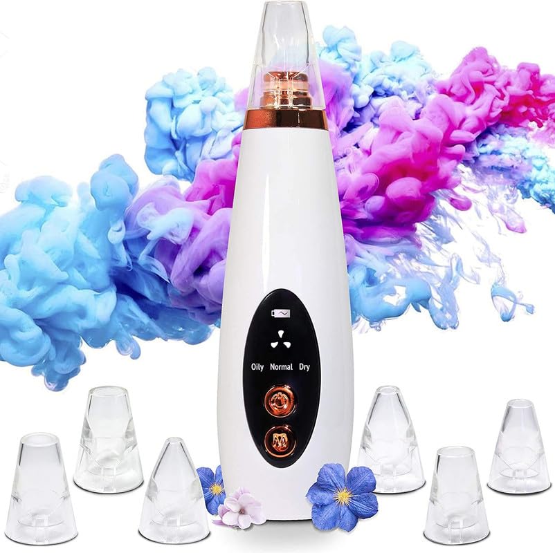 Image of Blackhead Remover Pore Vacuum - Electric Microdermabrasion Machine Black Head Cleaning Tool Pimple Sucker & Facial Cleanser Device for Pores Acne Nose Skin