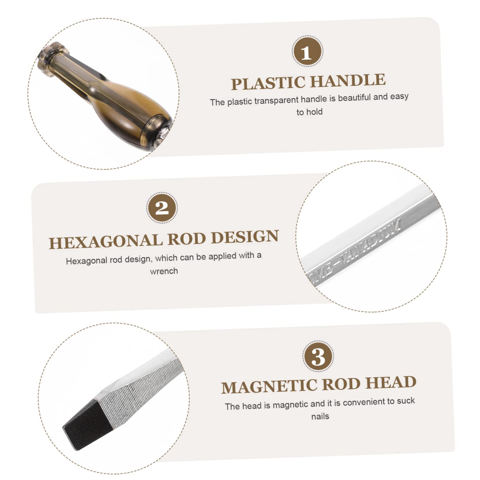 2 Set Cacciavite Magnetico Testa Piatta Angolato Avvitatore Cacciaviti Cacciavite Per Auto Riparazione Acciaio Cromo Vanadio Silver 2 Pezzi * 2