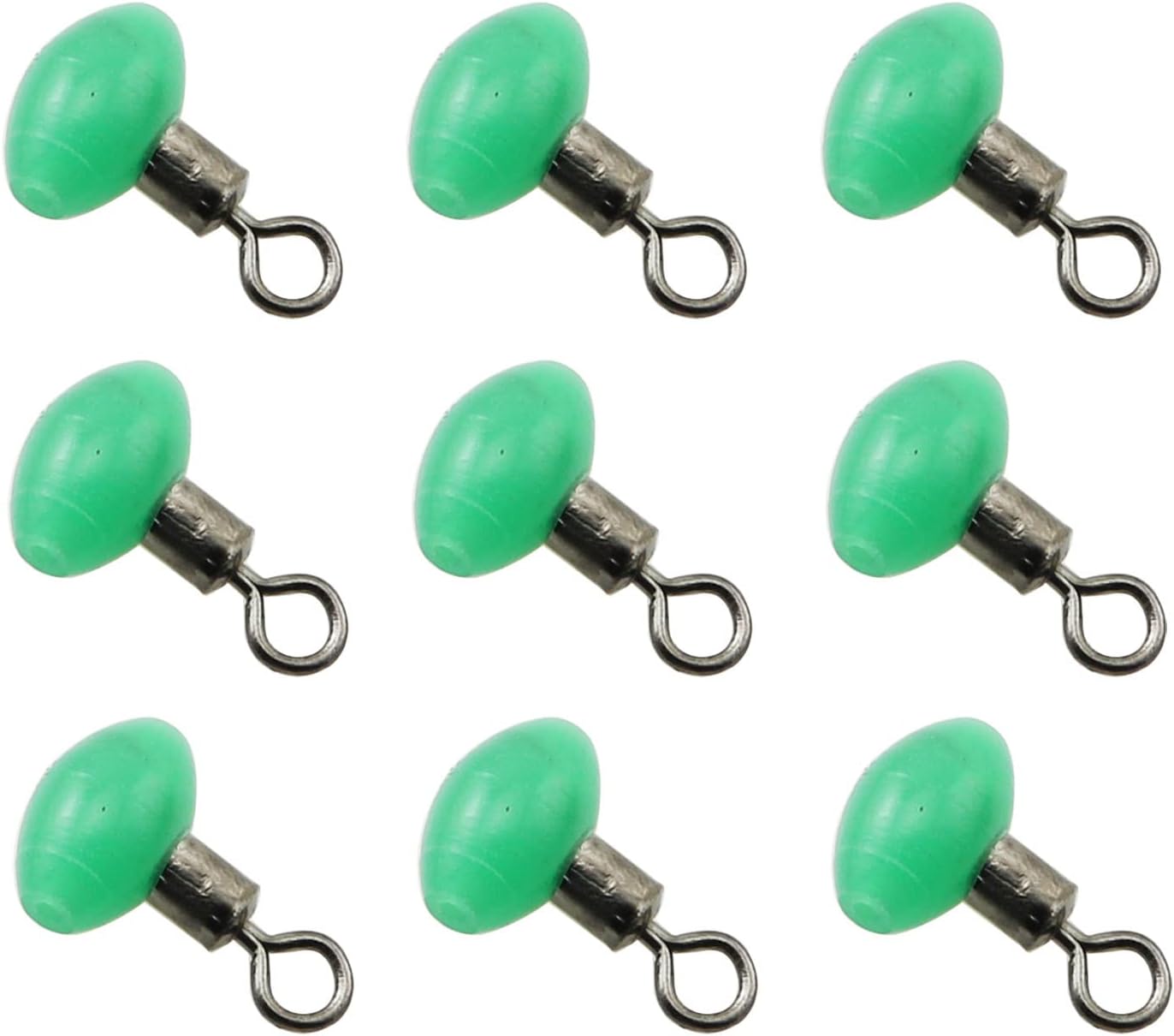 15PCS Fishing Beads Sliding Swivels Fishing Luminous