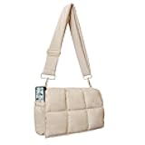 Crossbody Bag for Women Quilted Puffer Purse Fashion Lightweight Travel Handbags Cute Small Shoulder Bag