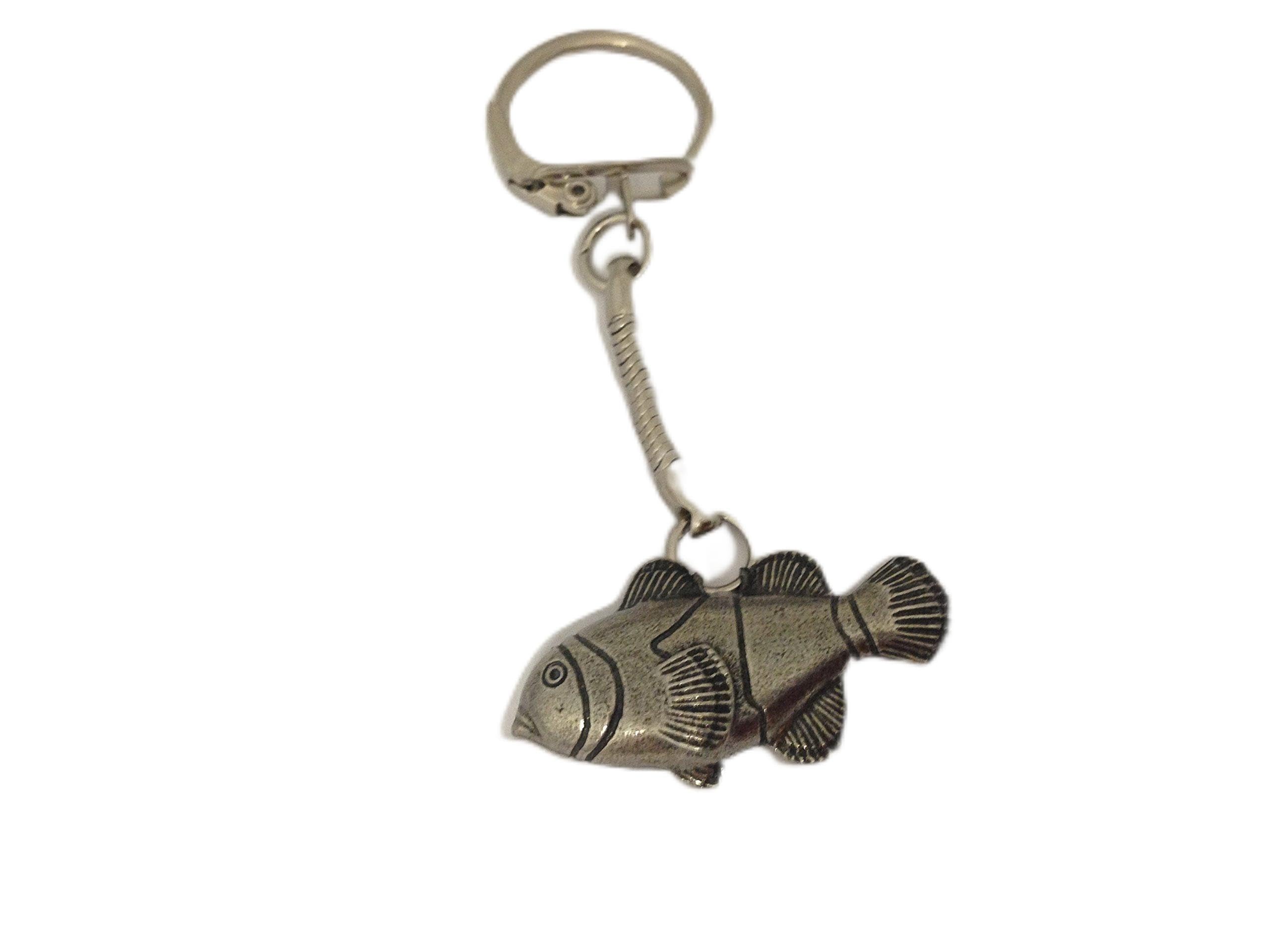 Clown Fish SLCFPP made of fine English Pewter on a snake keyring