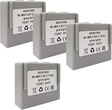 4 Counts 68301000 3.6V 2750mAh Battery for Hetronic 68300900 68301000 Remote Control Ni-MH Battery, Rechargeable