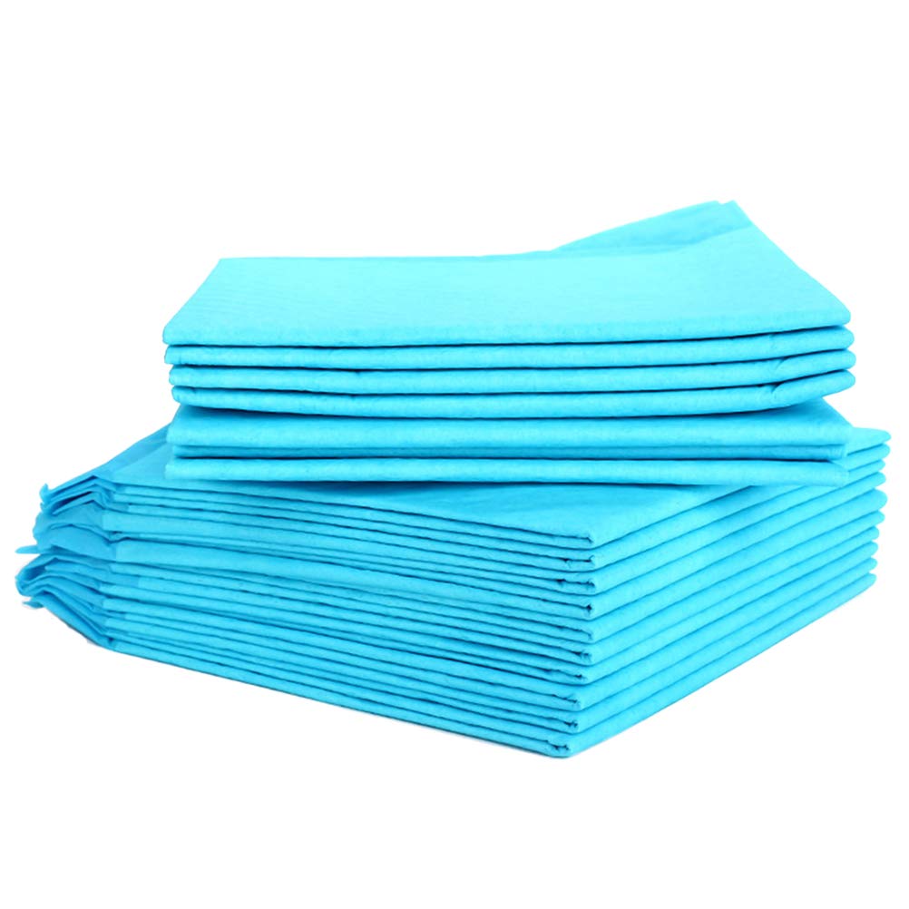 50 Piezas Unidades Almohadillas Desechables para Entrenamiento de Perros Absorbentes y Resistentes Mediano Colores Azul y Aleatorios para Neutralizar Olores y Higiene Casa