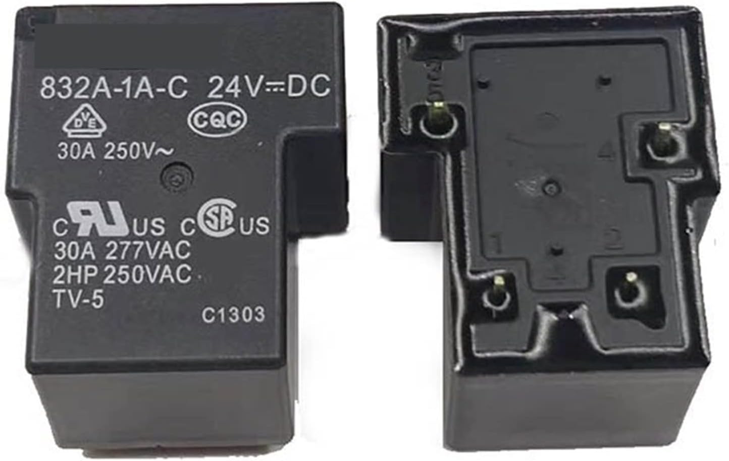 5PCS Relays 832A-1A-C 12VDC 24VDC 4PIN 30A/250VAC(832A-1A-C 12VDC)