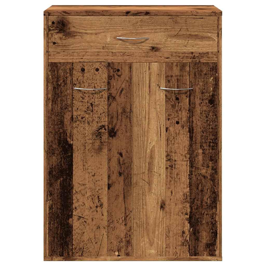 Inżynieryjna drewniana szafka na buty 60 x 35 x 84 cm z drzwiami i 4
