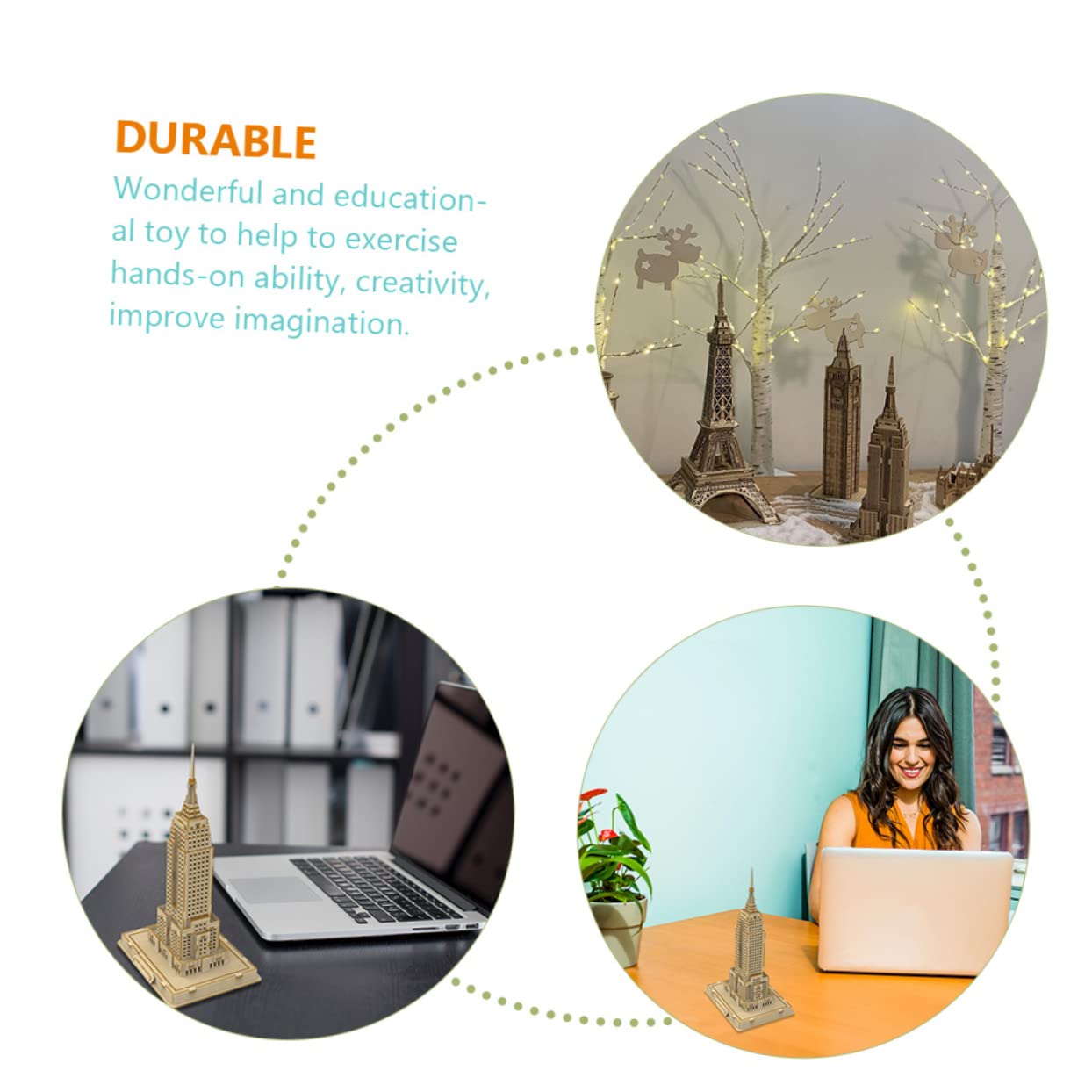 WOONEKY Puzzle Bois pour Garçon Fille Jouet Éducatif Soi-même Décoration pour Chambre