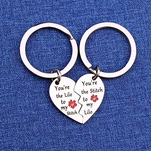 You are The Stitch to My Lilo Keychain Set Bestie Gift BFF Gift4