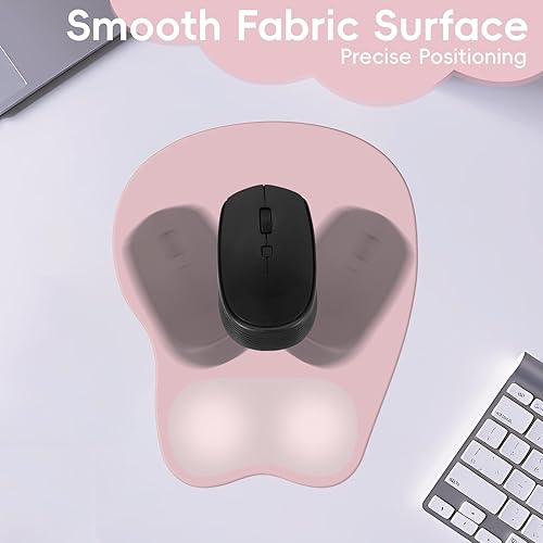 Miniatura 134 de Alfombrilla para mouse con soporte de muñeca, almohadilla antideslizante para mouse para oficina, computadora, laptop y Mac, cómoda y ligera