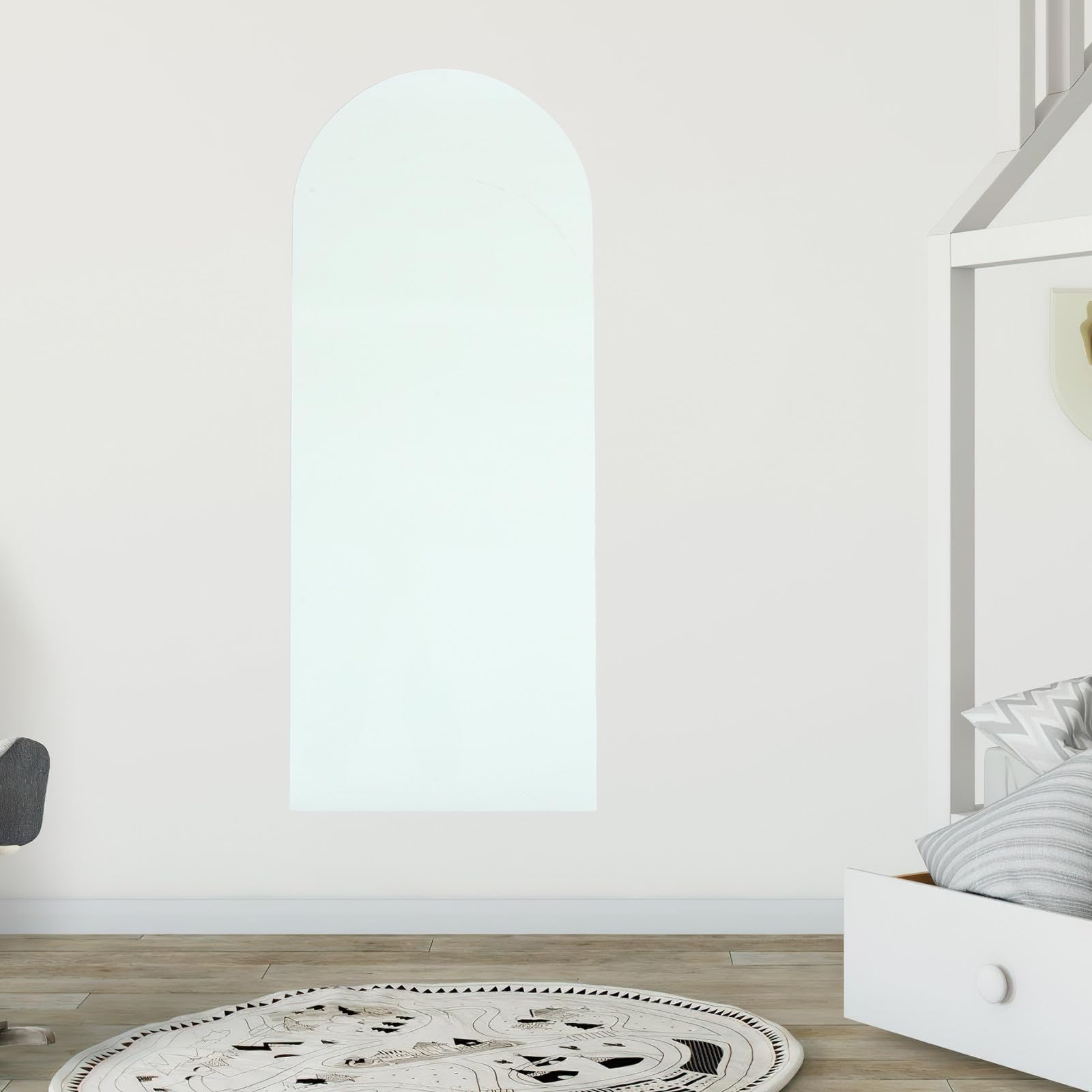 Naklejka ścienna Arch: Naklejka suchościeralna, tablica kredowa na ścianę - 39,7" x 16" samoprzylepna, tablica kredowa do pokoju zabaw, domu, szkoły, biura