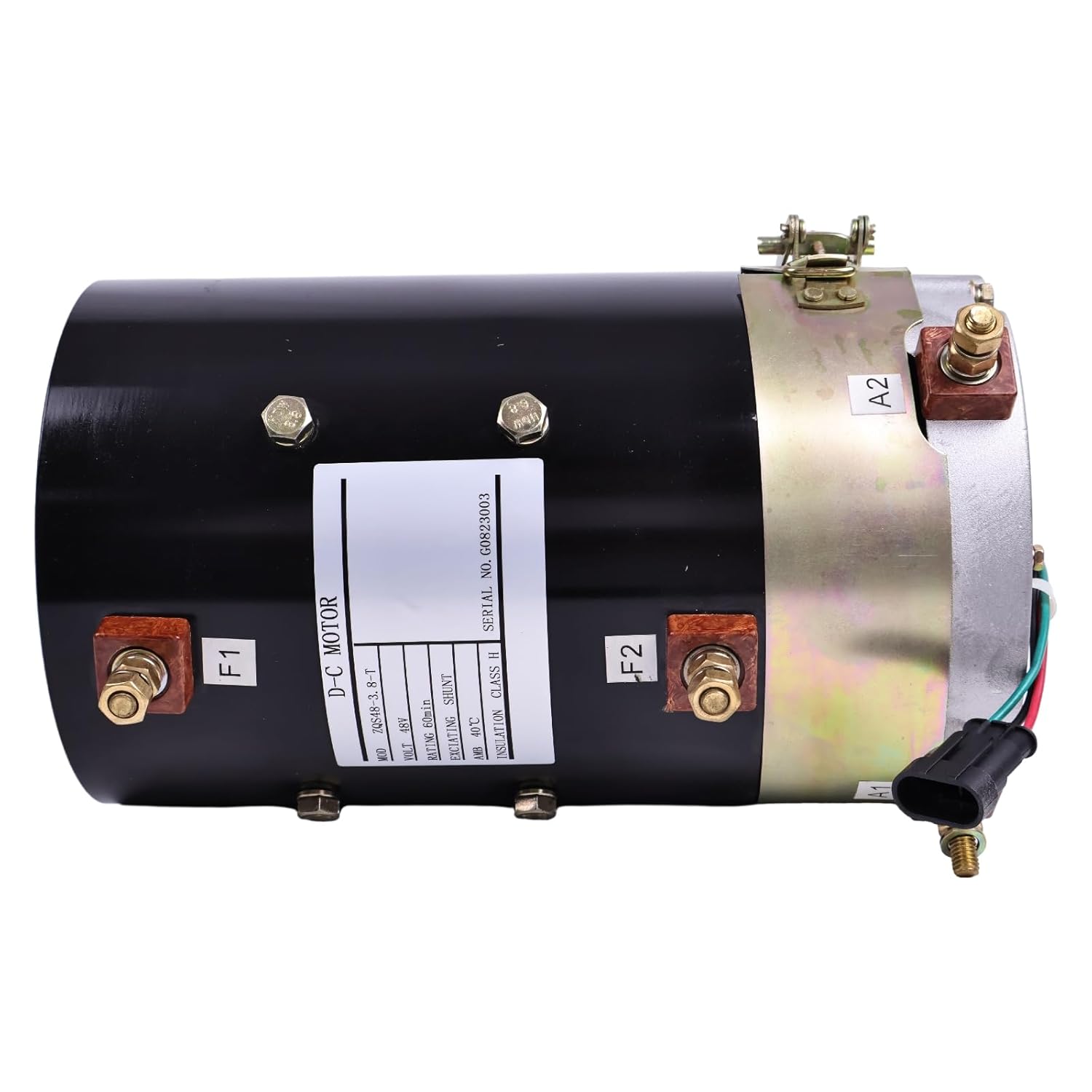 ZTUOAUMA 48V 105A 3.8KW AMD Drive Motor ZQS48-3.8-T 1008255 DA8-4012 Compatible with 2007-UP Tomberlin E-Merge EZGO KDS Club Car KDS and More Electric Golf Cart for Curtis SepEx 1268-5403 Controller