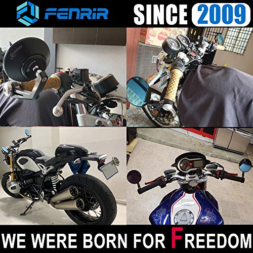 FENRIR CNC Aluminum Alloy Motorcycle Bar End Mirror Side Handlebar For Honda Rebel Grom NC750S CB650 Kawasaki Z650 Ninja Yamaha Suzuki SV650 GSXS1000 Ducati Monster KTM DUKE Triumph Aprilia Husqvarna