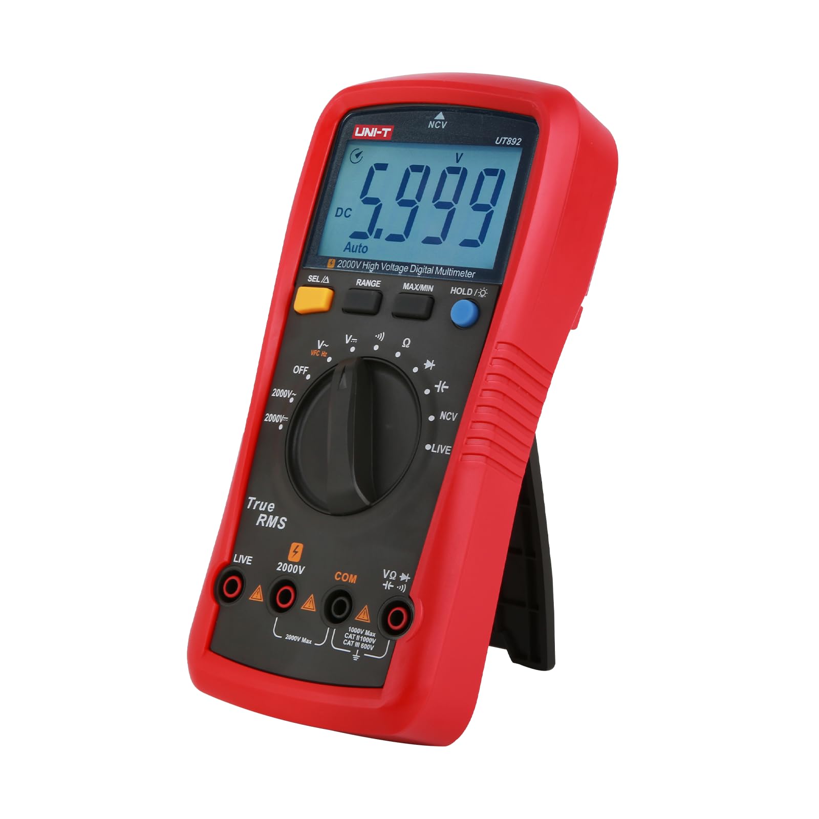 UNI-T UT892 Hochspannungsmultimeter AC/DC mit integriertem VFC Modus NCV 6000 RMS 2000V