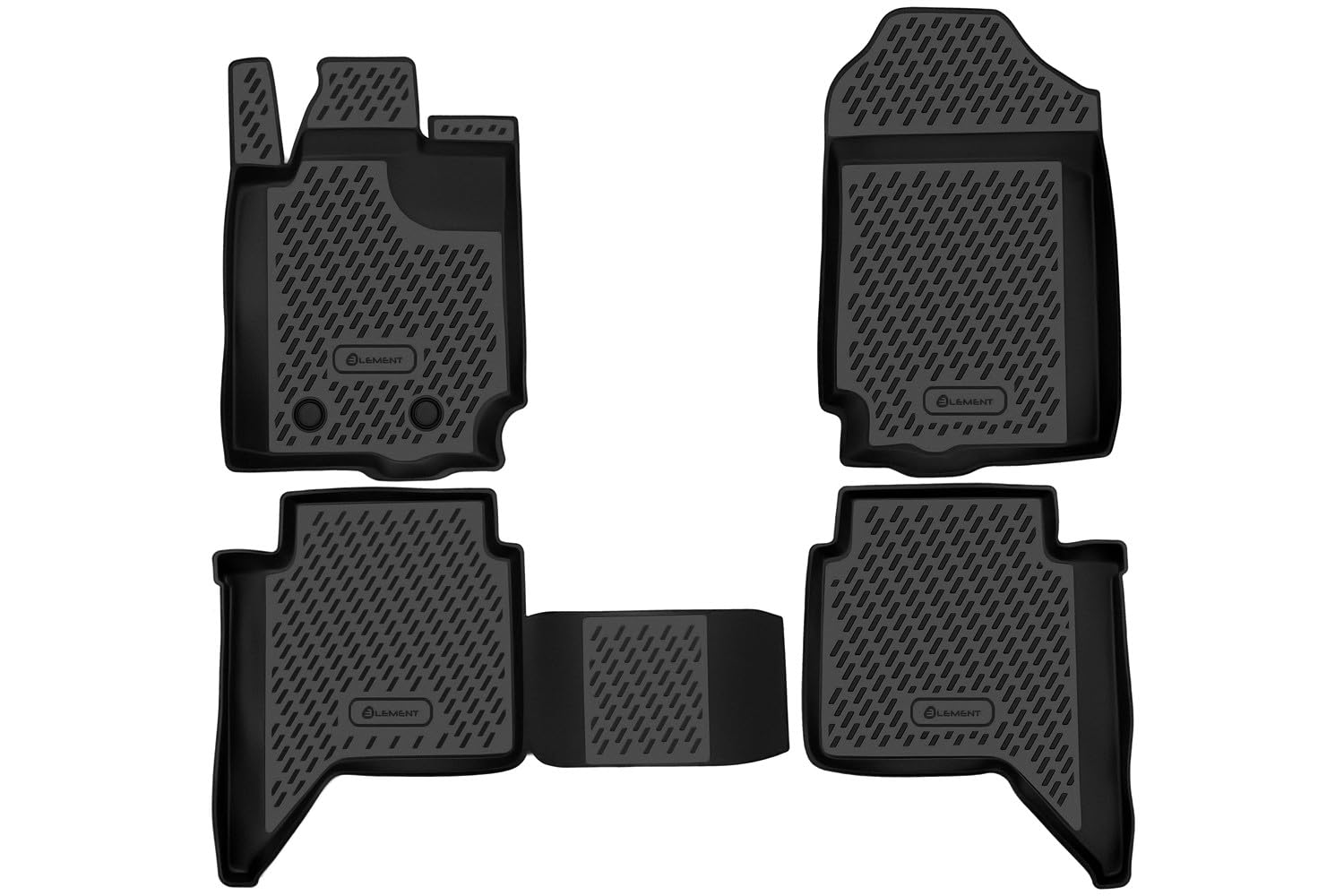 Element EXP.CARFRD00005kh Tapis de Sol, Noir Ajustement mesuré au Laser personnalisé