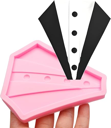 Miniatura 7 de Moldes para bigote para el Día del Padre, 5 paquetes de silicona para decoración de tartas, moquin, corbata, para caballeros, baby shower, cupcakes,