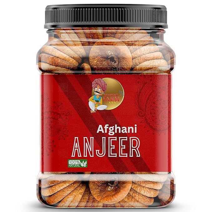 Marwadi Farm Afghani Anjeer Naturally Dried Figs | Soft Texture and Rich Taste | Authentic Flavor | Family Pack (1kg, Afghani Anjeer)