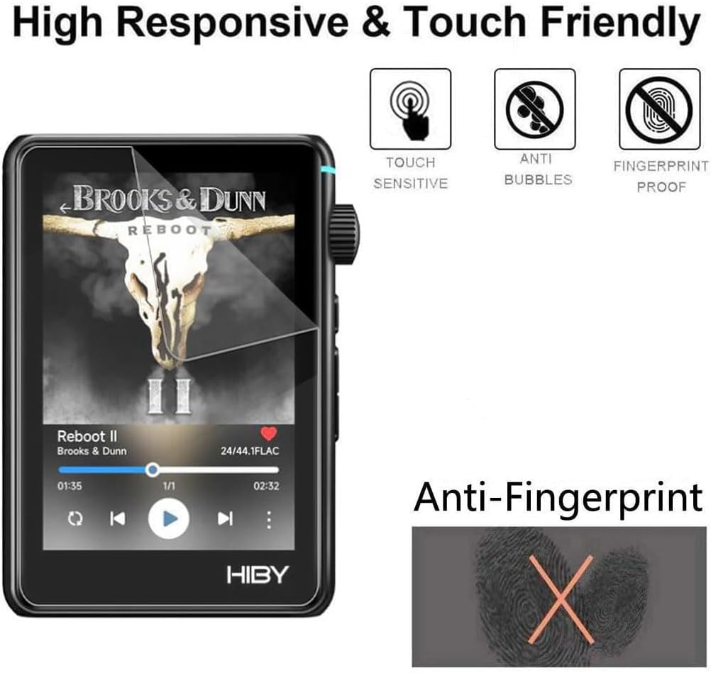 for HiBy R3 II HiFi MP3 Player Screen Protector, [2 Pack] HD Clear Soft TPU Film [Anti-Fingerprint] [Anti-Scratch] [Bubble Free] [Case Friendly] Compatible for HiBy R3 II 2025 Music Player