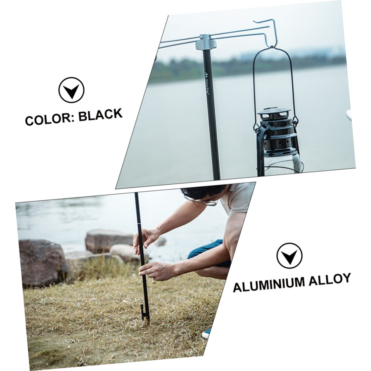 ibasenice 2stücke Outdoor Camping Lampenhalter Aluminiumlegierung Mit Haken Für Zelt Praktischer Lampenständer Für Camping Angeln Und Wandern Robust Und Langlebig