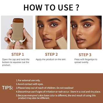 6 Colors Foundation Stick Beauty Balm Serum Boosted Skin Tint, Long-Lasting Coverage, Tinted Moisturizer For Face, Portabl Moisturizing Essence Contour Stick Foundation Beauty Balm (#01)