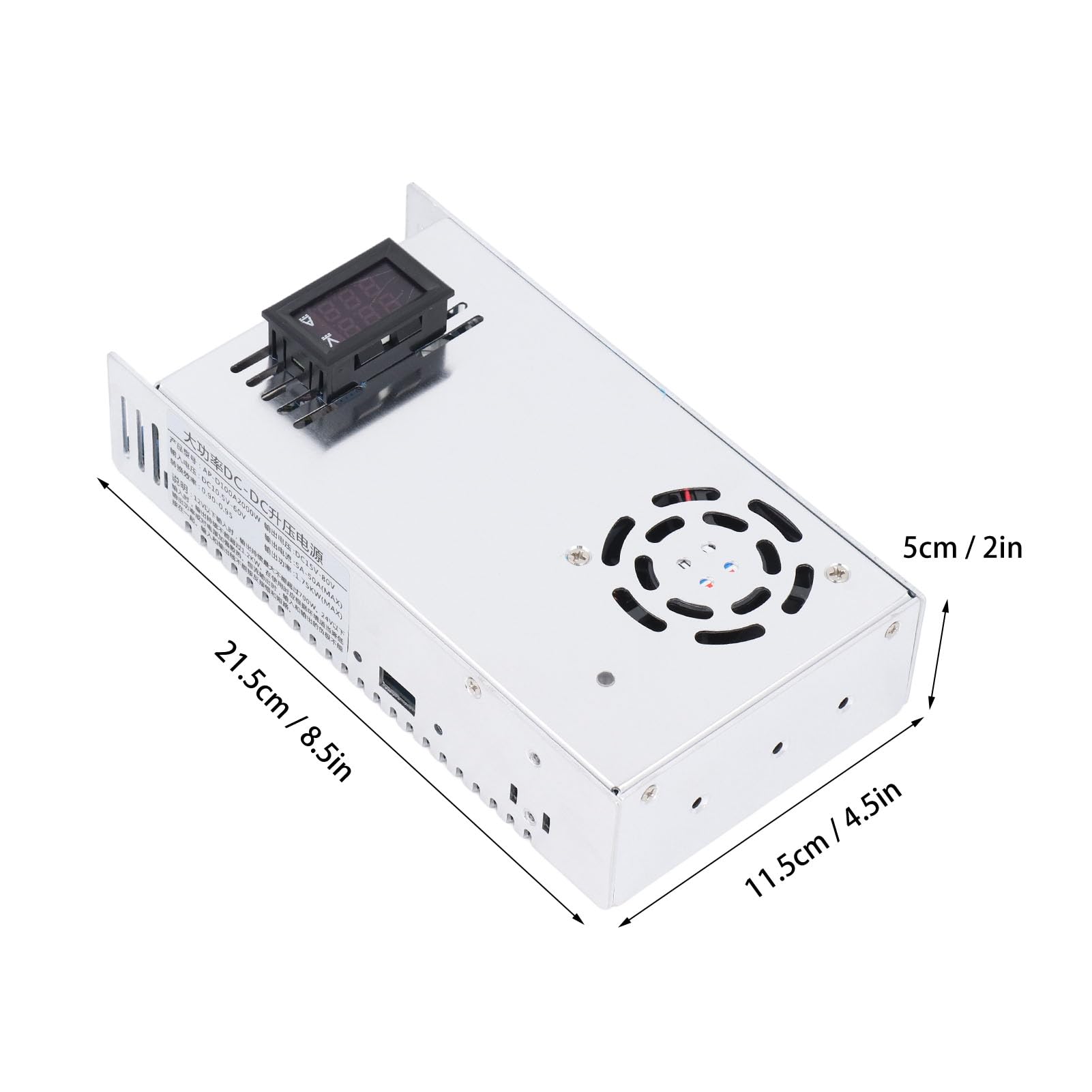 SIXRUN DC-Schaltnetzteil, Step-Up-Boost-Schaltnetzteil 10,5 V Bis 60 V Eingang 15 Bis 80 Ausgang 2000 W 100 A mit Schutz für 3D-Druckermotor-Laborgeräte