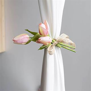 Alzapaños para cortinas, decoración de boda, sala de estar, dormitorio, floral, para el hogar, la oficina (rosa)