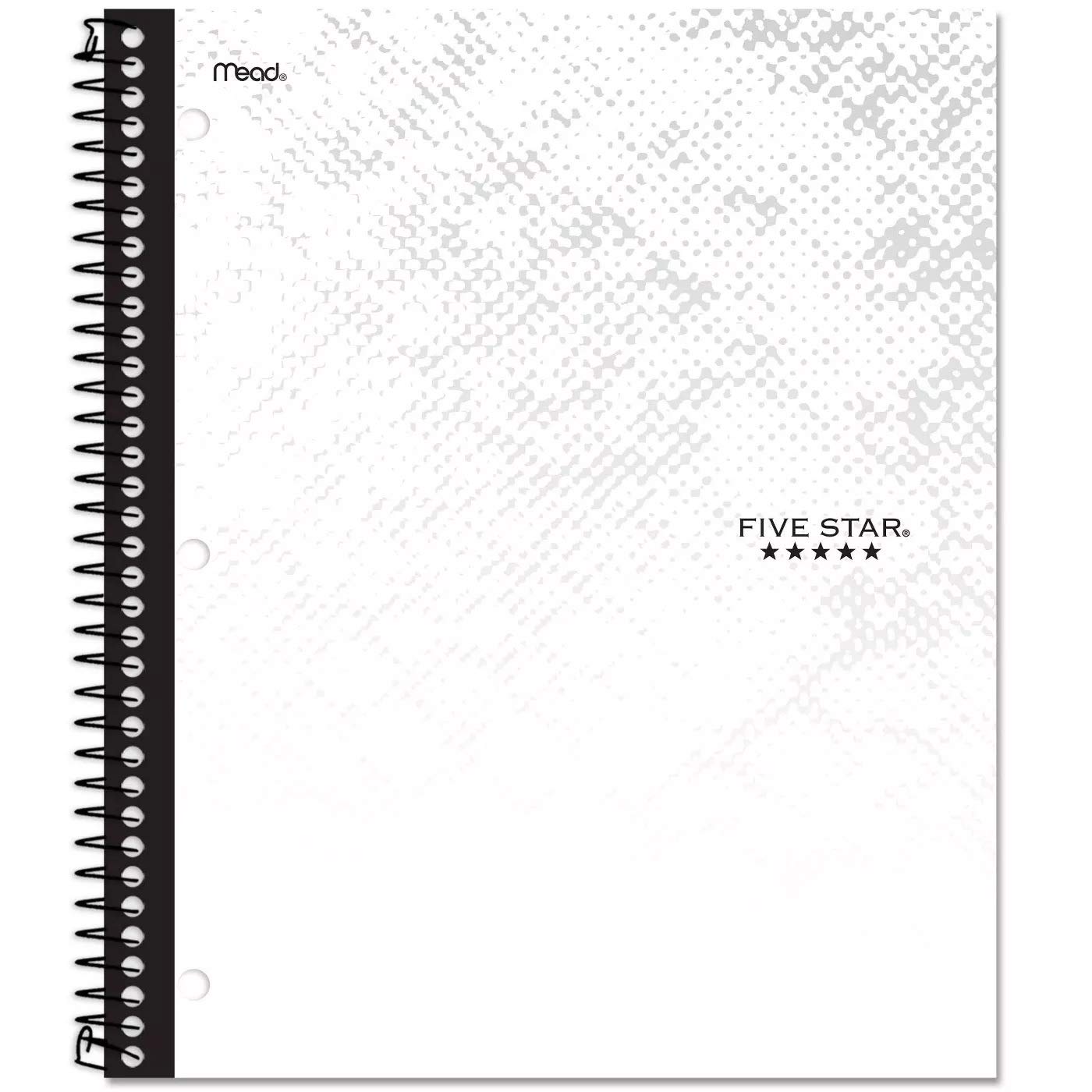 Photo 1 of Five Star Spiral Notebook, 1 Subject, 100 Sheets, College Ruled, Graphics, Bitmap White-
