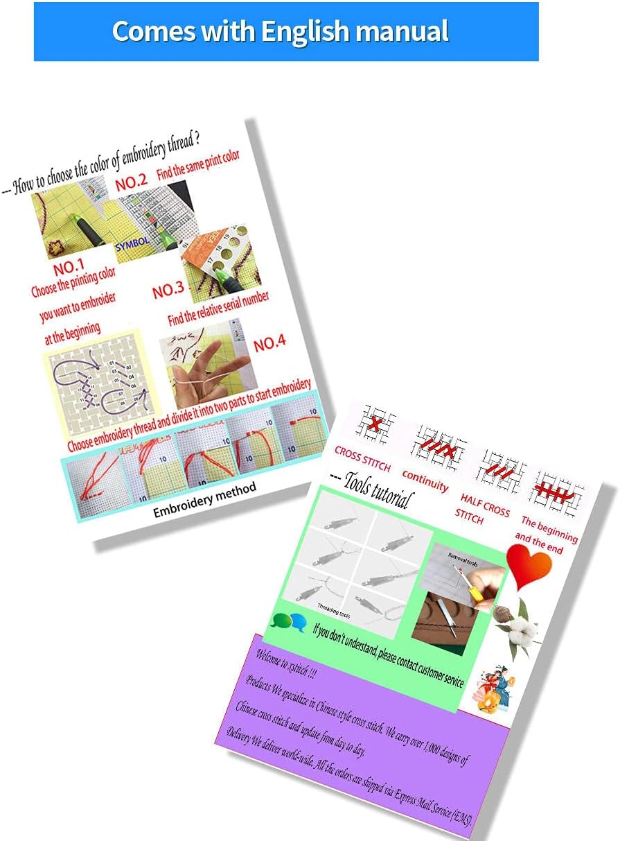 Cross Stitch Kits Beginner Adult Kids Stamped Cross Stitch Kits with Pattern Funny Grey Goose DIY 11 ct Pre-Printed Fabric Embroidery Crafts Needlework Kits Arts Decor Gift -16×20inch