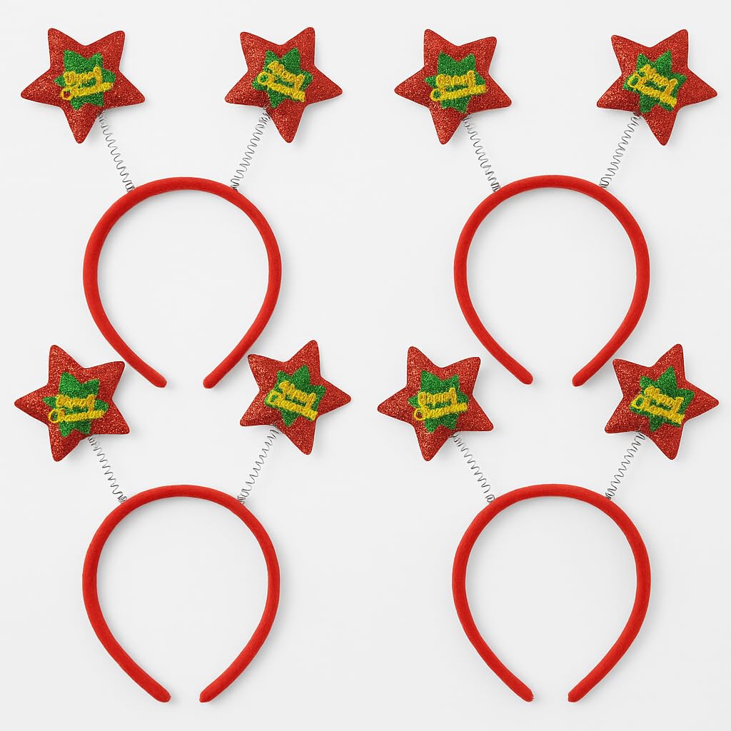 FunBlast Christmas Hairbands – Pack of 4 Pcs Santa Claus, Snowman, Reindeer Antler Headbands, Hair accessories, Children's Headband, Christmas Party Favors Photos Booth (M)