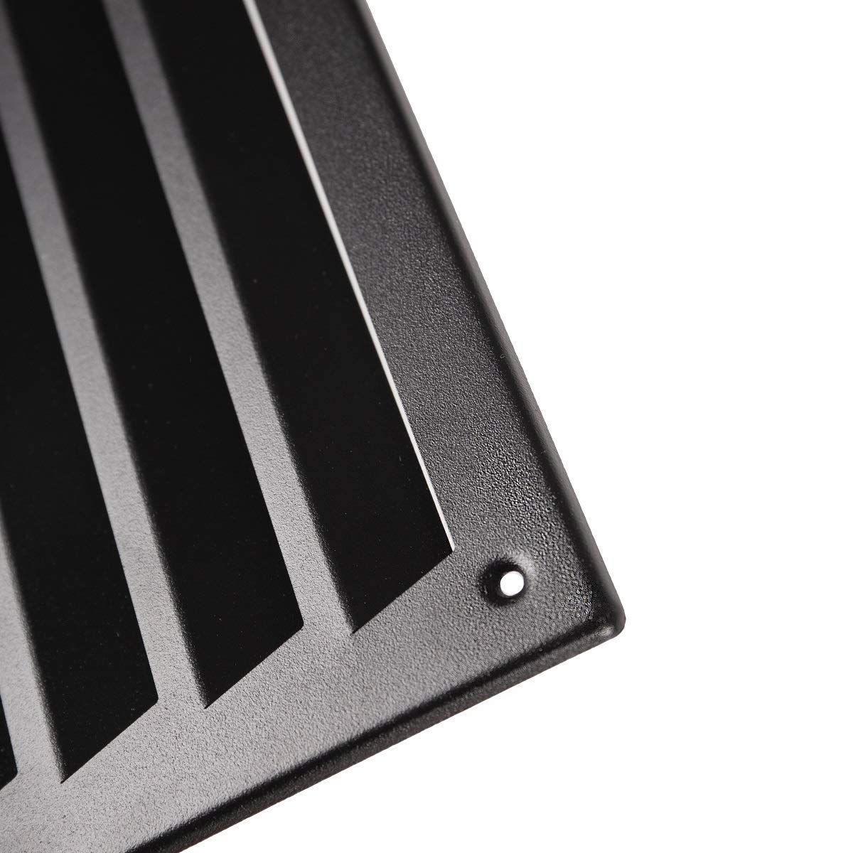 MS Beschläge 1 paire de grilles d'aération de porte en aluminium noir RAL9005 revêtu par pulvérisation 33 x 157 mm