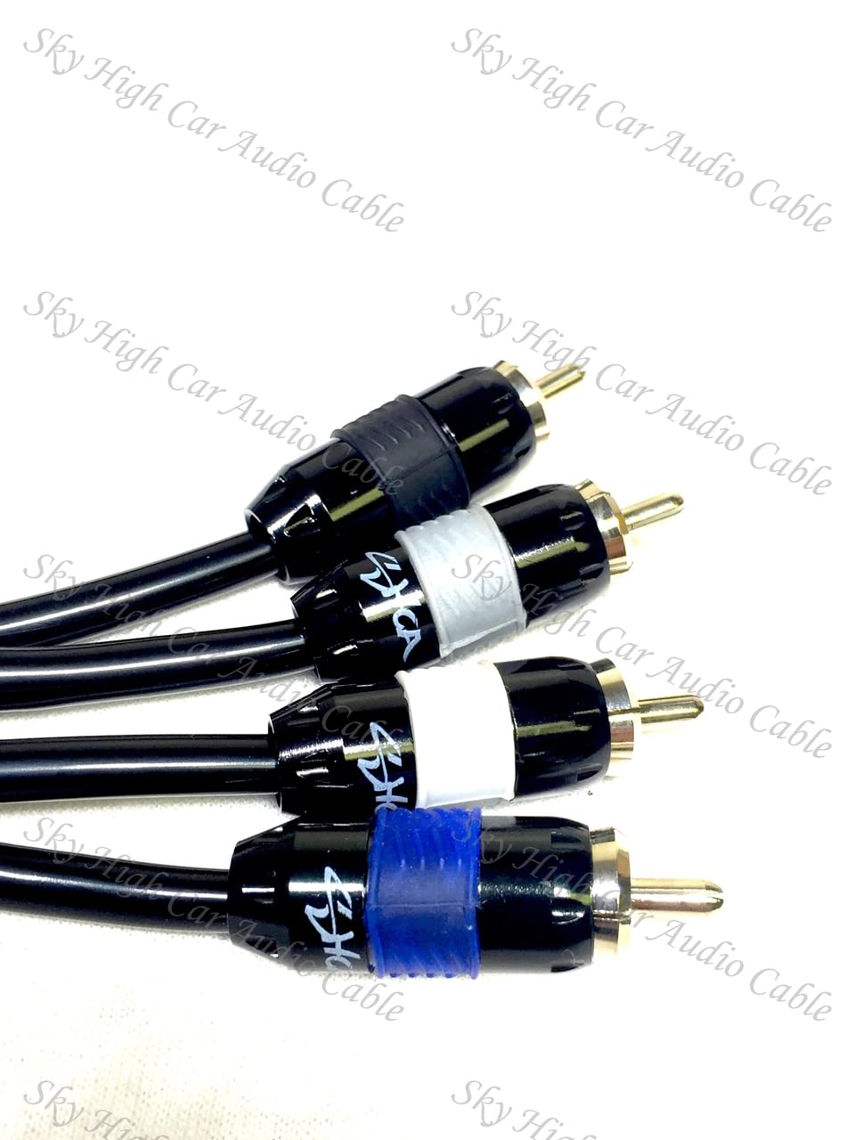 Sky High Car Audio Premium 4-Channel RCA Cable - 20ft