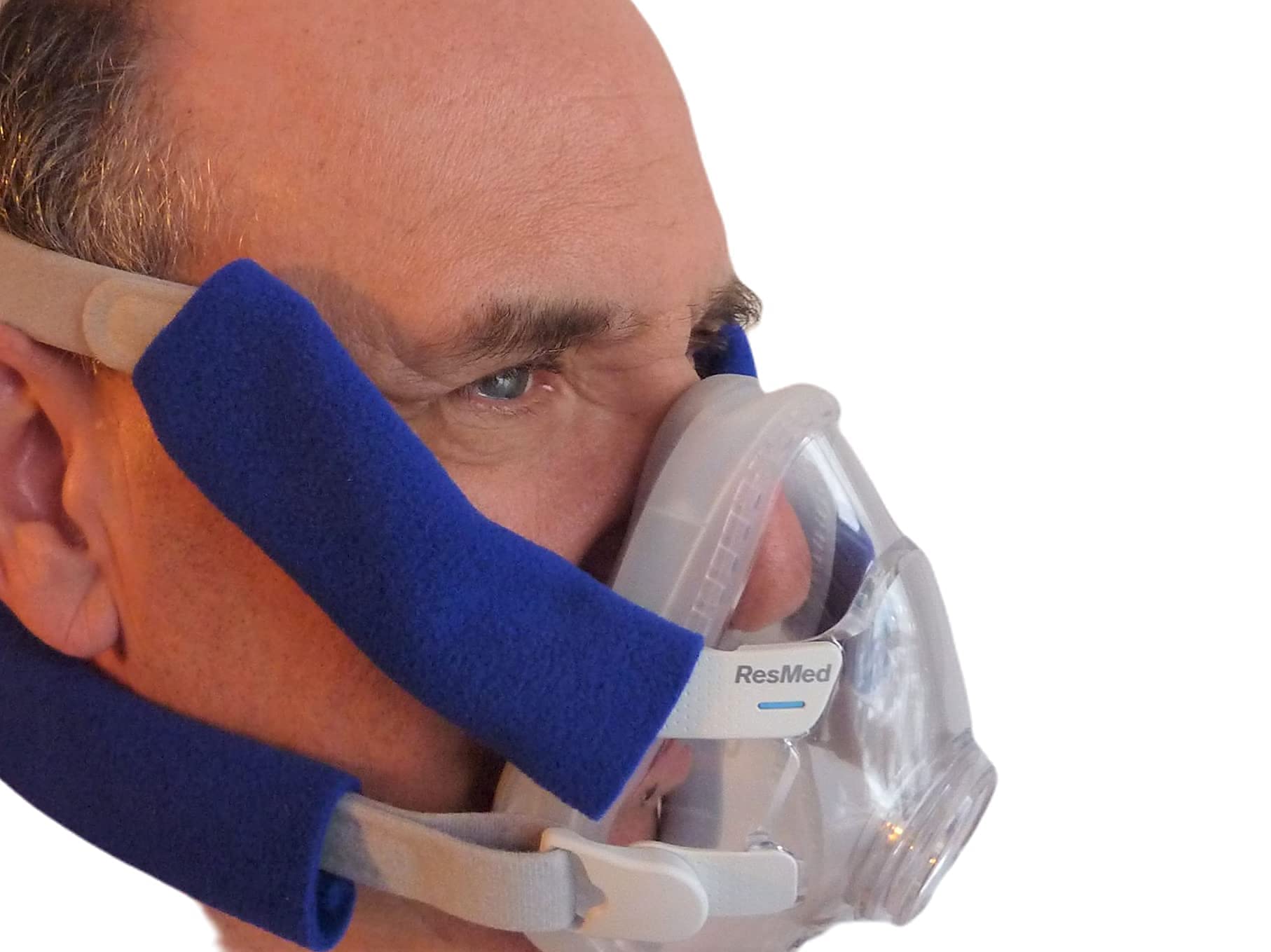 CPAP No Marks Strap Covers to Slide on The Cpap Belts They are Used to Prevent Belt Marks on The face Caused by Pressure Belts to Prevent air Leakage Pack of 4 (Royal Blue)